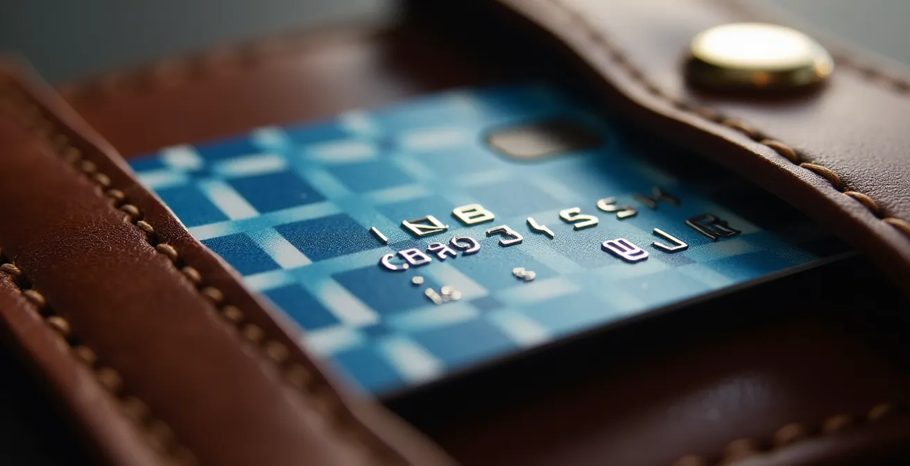 Carte d'urgence format crédit avec QR code dans un portefeuille